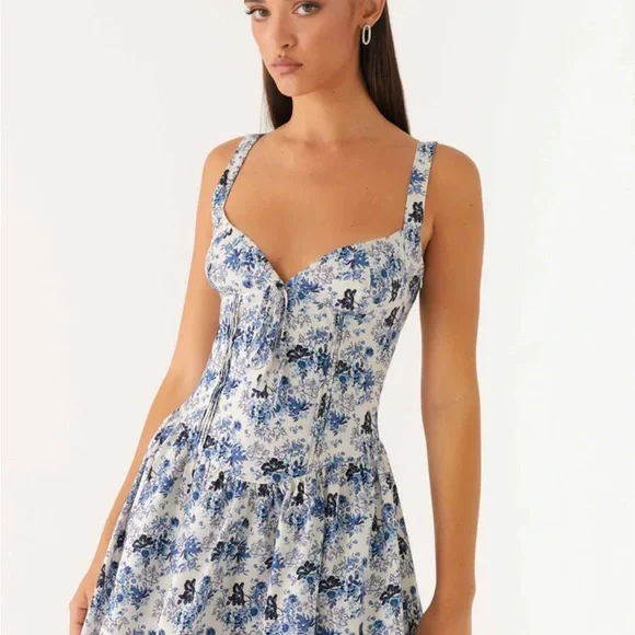 Peppermayo | Dresses | Peppermayo Blue And White Mini Sundress | Poshmark